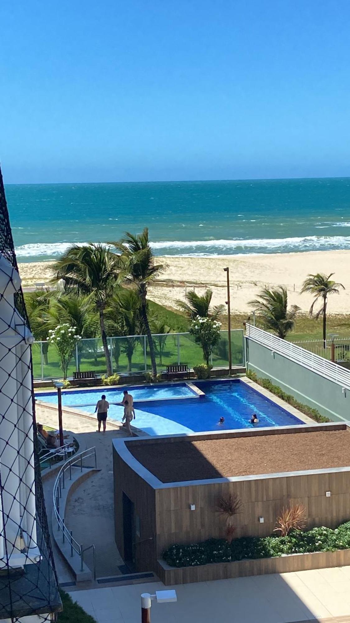 Apto Vista Mar E Pe Na Areia No Beach Way A 300M Do Beach Park Aquiraz Buitenkant foto